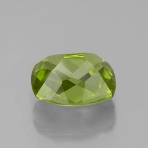 2,06 ctw natürlicher grüner Peridot, Kissenschliff, VS