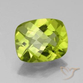 2,73 ctw natürlicher grüner Peridot, Kissenschliff, VS