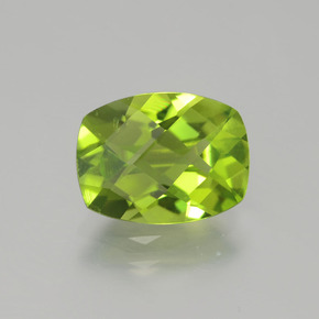 2,38 ctw natürlicher grüner Peridot, Kissenschliff, VVS-VS