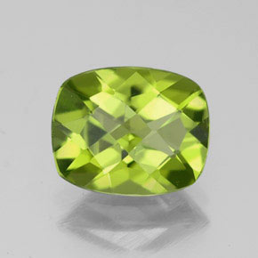 2,82 ctw natürlicher grüner Peridot, Kissenschliff, VVS-VS