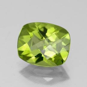 2,82 ctw natürlicher grüner Peridot, Kissenschliff, VVS-VS
