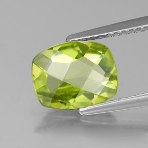 1,95 ctw natürlicher grüner Peridot, Kissenschliff, VVS-VS
