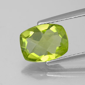 1,88 ctw natürlicher grüner Peridot, Kissenschliff, VVS-VS