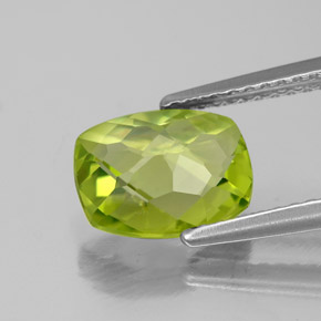 1,88 ctw natürlicher grüner Peridot, Kissenschliff, VVS-VS