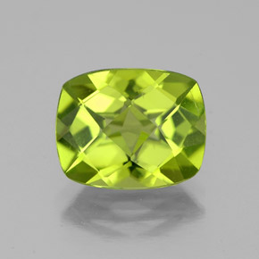 3,08 ctw natürlicher grüner Peridot, Kissenschliff, VS-SI