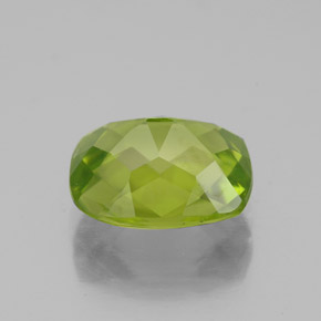 3,08 ctw natürlicher grüner Peridot, Kissenschliff, VS-SI