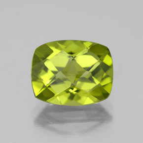 3,00 ctw natürlicher grüner Peridot, Kissenschliff, VS