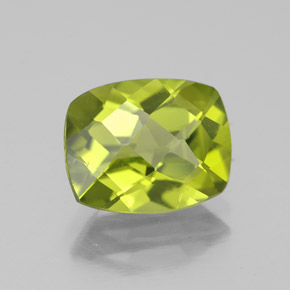 3,00 ctw natürlicher grüner Peridot, Kissenschliff, VS
