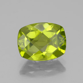 2,50 ctw natürlicher grüner Peridot, Kissenschliff, VS
