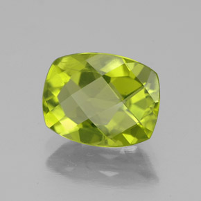 2,50 ctw natürlicher grüner Peridot, Kissenschliff, VS