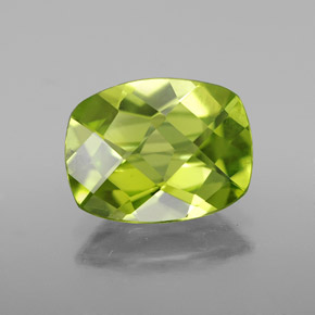2,09 ctw natürlicher grüner Peridot, Kissenschliff, VVS-VS