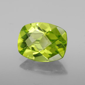2,09 ctw natürlicher grüner Peridot, Kissenschliff, VVS-VS
