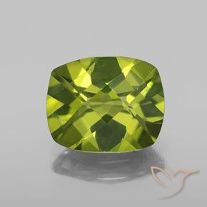 2.65ct Natürlicher Lebendiges grün Peridot, Kissen, VS-SI