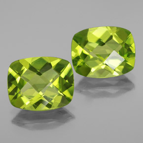 ct natürliche grüner Peridot-Edelsteine, Kissenschliff, VS-SI