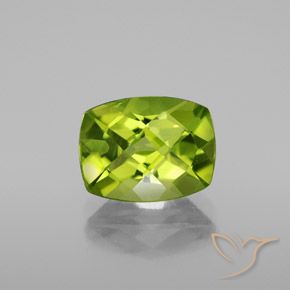 2.84ct Natürlicher Lebendiges grün Peridot, Kissen, VS-SI