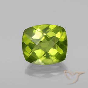 2.50ct Natürlicher Lebendiges grün Peridot, Kissen, VS-SI