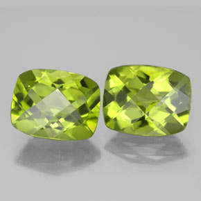  ct natürliche grüner Peridot-Edelsteine, Kissenschliff, VS-SI