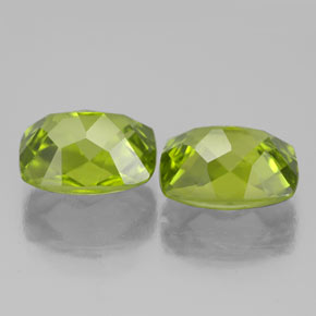  ct natürliche grüner Peridot-Edelsteine, Kissenschliff, VS-SI