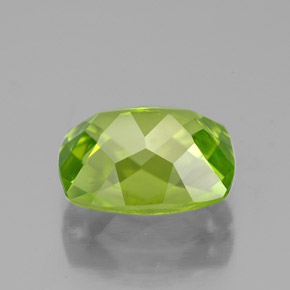 2,99 ctw natürlicher grüner Peridot, Kissenschliff, VS-SI