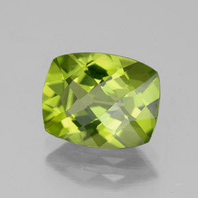 2,63 ctw natürlicher grüner Peridot, Kissenschliff, VS