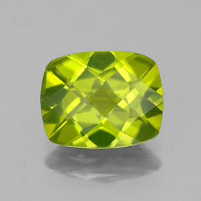2,72 ctw natürlicher grüner Peridot, Kissenschliff, VS