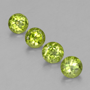  ct natürliche grüner Peridot-Edelsteine, Rundschliff, VS-SI