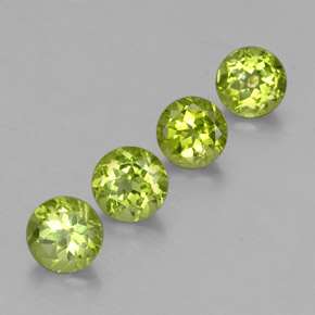  ct natürliche grüner Peridot-Edelsteine, Rundschliff, VS-SI