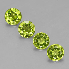  ct natürliche grüner Peridot-Edelsteine, Rundschliff, VS-SI