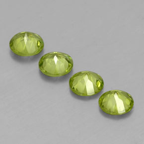  ct natürliche grüner Peridot-Edelsteine, Rundschliff, VS-SI