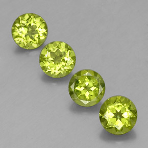 ct natürliche grüner Peridot-Edelsteine, Rundschliff, VS