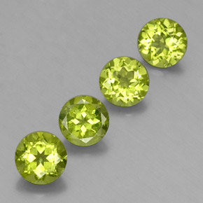  ct natürliche grüner Peridot-Edelsteine, Rundschliff, VS