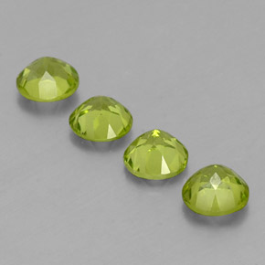  ct natürliche grüner Peridot-Edelsteine, Rundschliff, VS