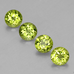  ct natürliche grüner Peridot-Edelsteine, Rundschliff, VS