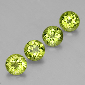  ct natürliche grüner Peridot-Edelsteine, Rundschliff, VS