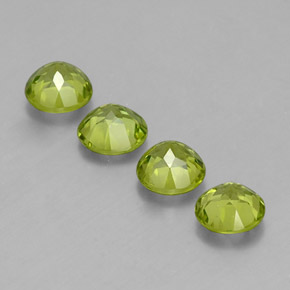  ct natürliche grüner Peridot-Edelsteine, Rundschliff, VS