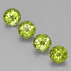  ct natürliche grüner Peridot-Edelsteine, Rundschliff, VS-SI