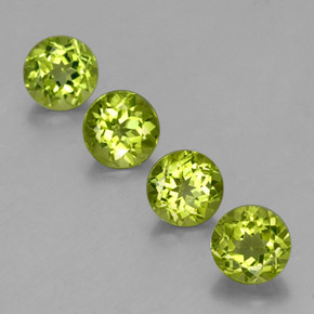  ct natürliche grüner Peridot-Edelsteine, Rundschliff, VS