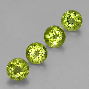  ct natürliche grüner Peridot-Edelsteine, Rundschliff, VS