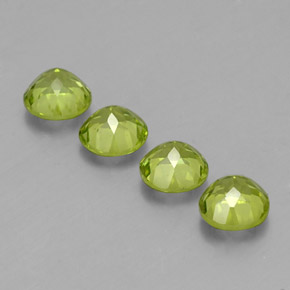  ct natürliche grüner Peridot-Edelsteine, Rundschliff, VS