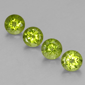  ct natürliche grüner Peridot-Edelsteine, Rundschliff, VS