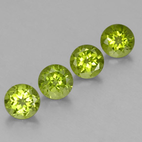  ct natürliche grüner Peridot-Edelsteine, Rundschliff, VS