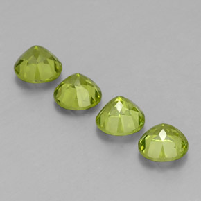  ct natürliche grüner Peridot-Edelsteine, Rundschliff, VS