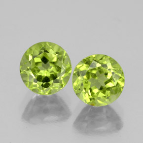  ct natürliche grüner Peridot-Edelsteine, Rundschliff, VS-SI