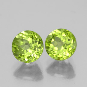  ct natürliche grüner Peridot-Edelsteine, Rundschliff, VS-SI