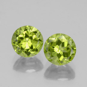  ct natürliche grüner Peridot-Edelsteine, Rundschliff, VS-SI