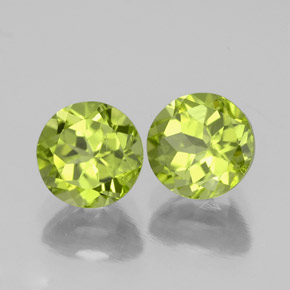  ct natürliche grüner Peridot-Edelsteine, Rundschliff, VS-SI