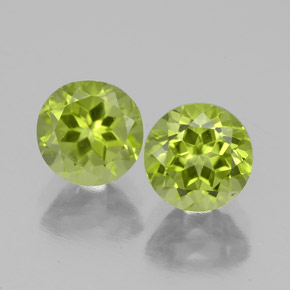  ct natürliche grüner Peridot-Edelsteine, Rundschliff, VS