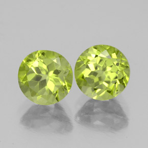  ct natürliche grüner Peridot-Edelsteine, Rundschliff, VS