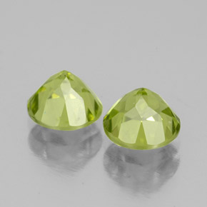 ct natürliche grüner Peridot-Edelsteine, Rundschliff, VS