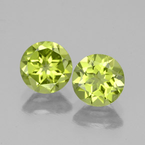 ct natürliche grüner Peridot-Edelsteine, Rundschliff, VS